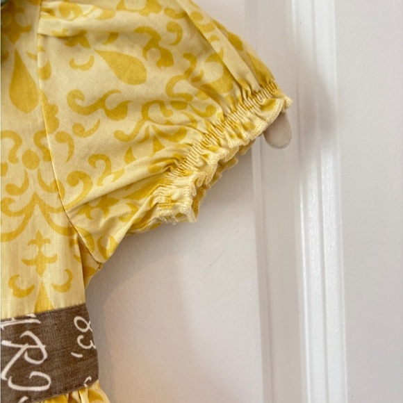 Mustard Pie  Darling Yellow & Green Flare Girls Dress Size 24 Months - Picture 6 of 11